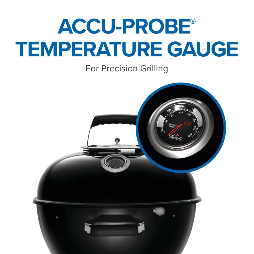 Napoleon 22-Inch Charcoal Kettle Grill - NK22K-LEG-3 - Black