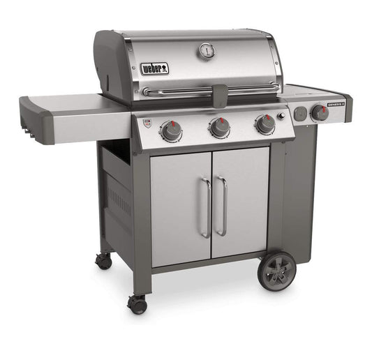 Weber Genesis II S-355 GBS Gas Grill – 3-Burner Stainless Steel BBQ with Gourmet Barbecue System (GBS)
