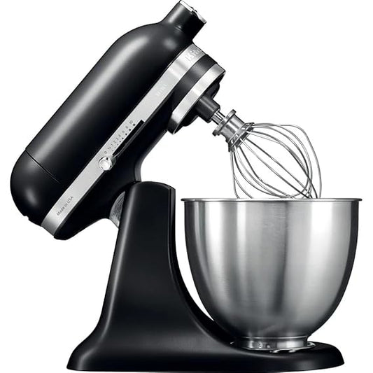 KitchenAid Mini 3.3L Tilt-Head Stand Mixer – Black Matte | Compact Baking, Cake & Dough Mixer for Small Kitchens & Home Use