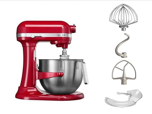KitchenAid Heavy-Duty 6.9L Bowl-Lift Stand Mixer – 500 W Commercial-Grade, 10-Speed, Empire Red – Professional Dough & Cake Baking Machine for Home, Café & Cloud Kitchen