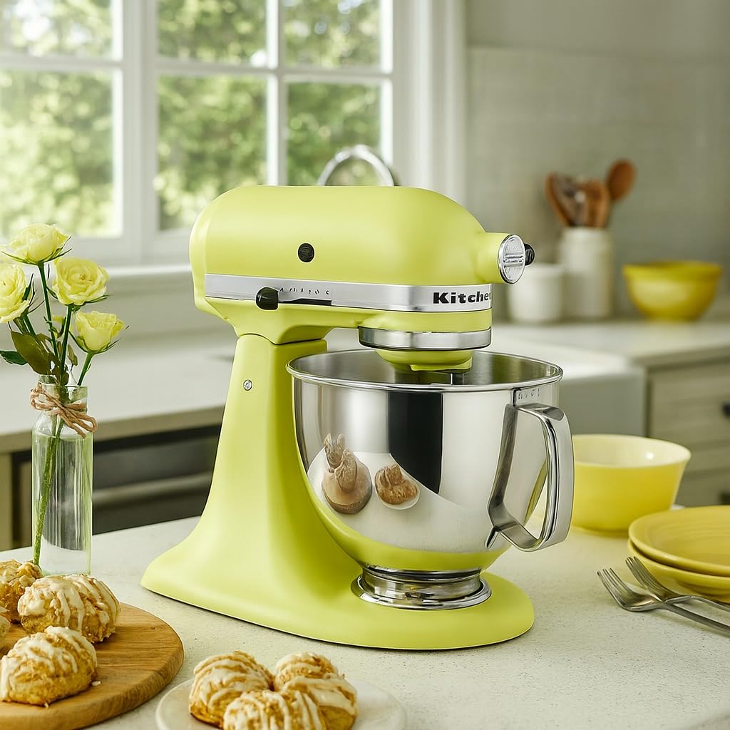 KitchenAid Artisan 4.8L Tilt-Head Stand Mixer – Kyoto Glow Green | Vibrant Baking, Dough & Cake Mixer for Home & Professional Use