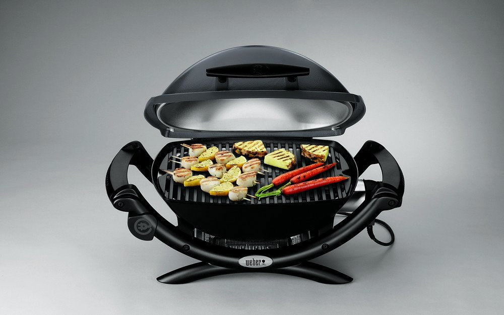 Weber Q1400 Electric Grill – Compact & Powerful Outdoor Electric BBQ with Cast Iron Grates & Temperature Control (Ideal for Apartments & Balconies)
