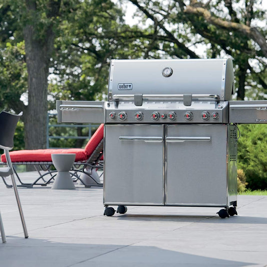 Weber Summit S-670 Gas Grill – Premium 6-Burner Stainless Steel BBQ with Sear Station, Rotisserie, Smoker & Side Burner