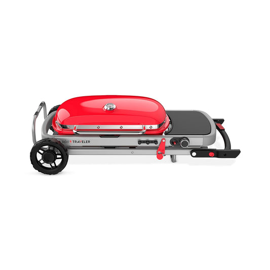Weber Traveler Gas Grill Red – Portable Folding BBQ with Cart, Compact Outdoor Grill for Easy Travel, Camping & Family Cookouts Fast Delivery & Premium Service in India