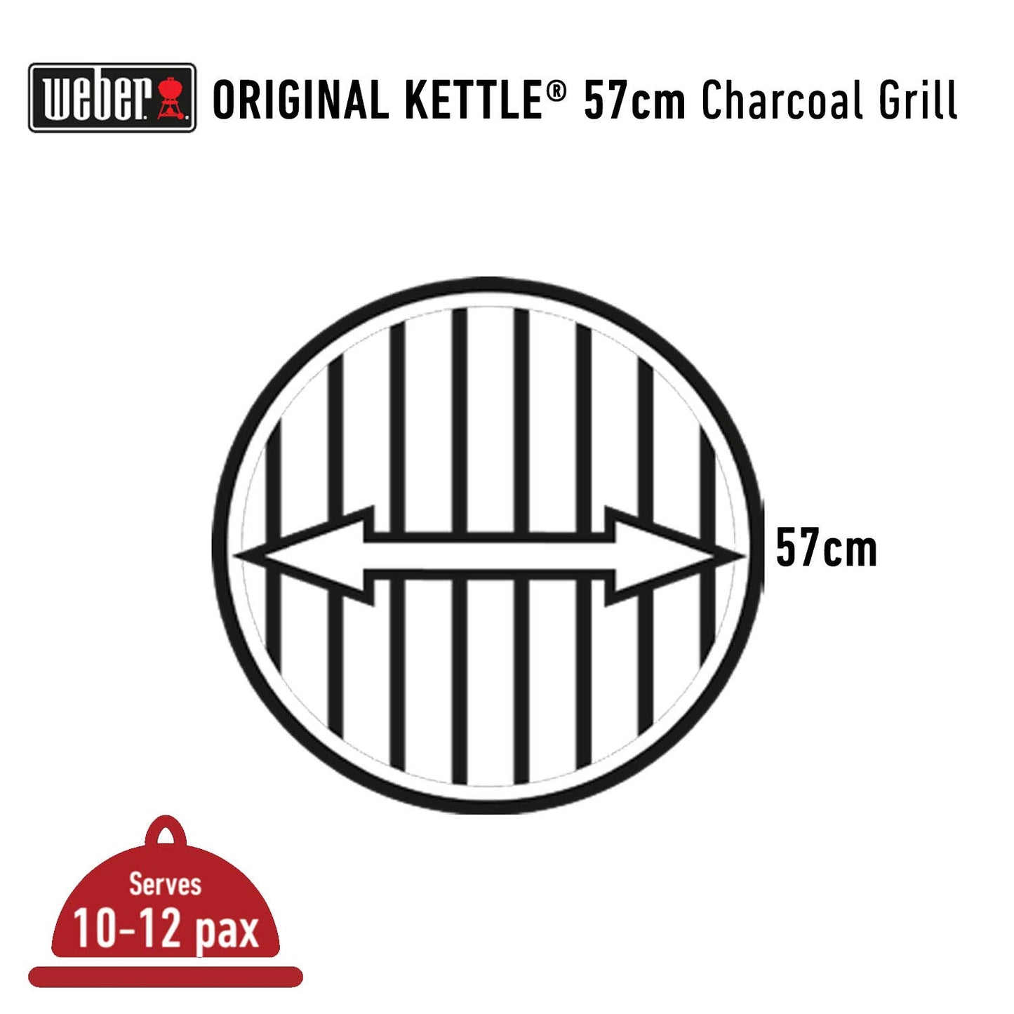 Weber Original Kettle 57cm Charcoal Grill with Thermometer – The Iconic Backyard BBQ Master