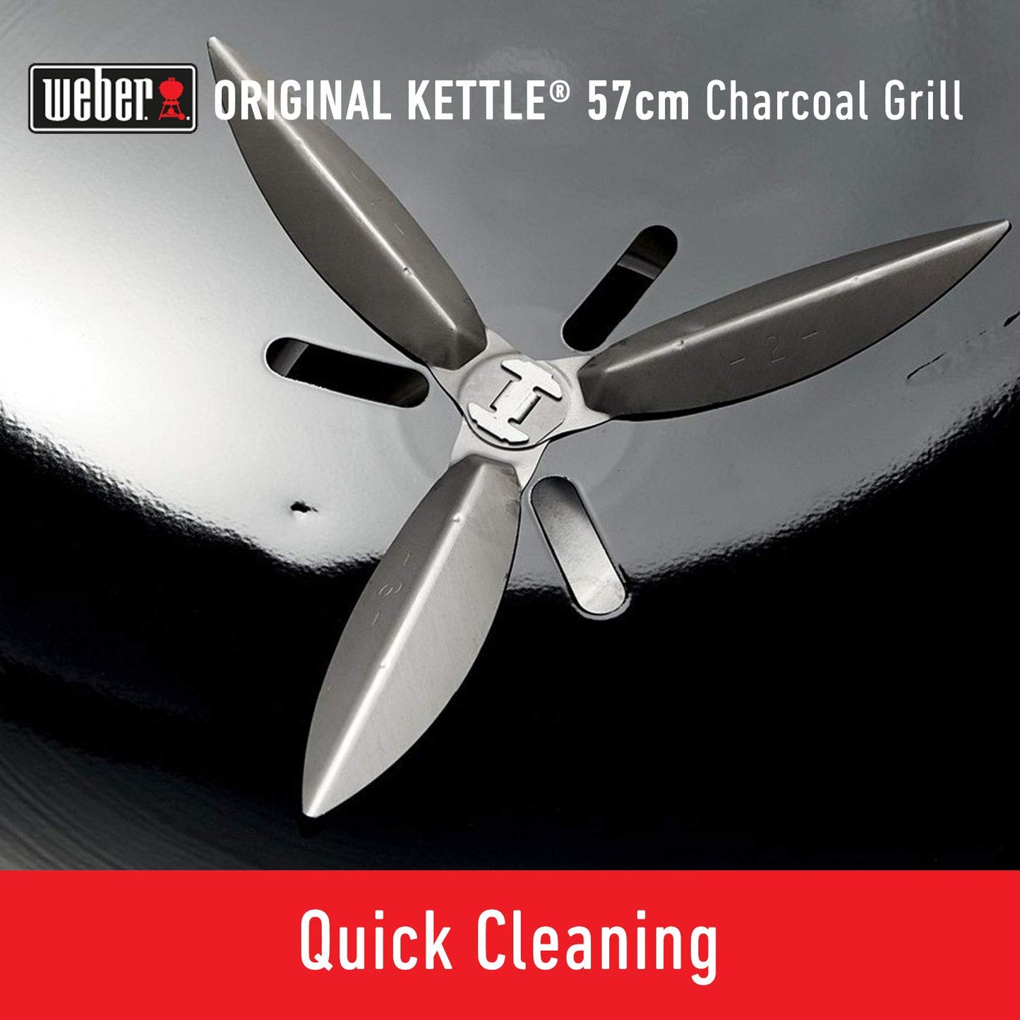 Weber Original Kettle 57cm Charcoal Grill with Thermometer – The Iconic Backyard BBQ Master