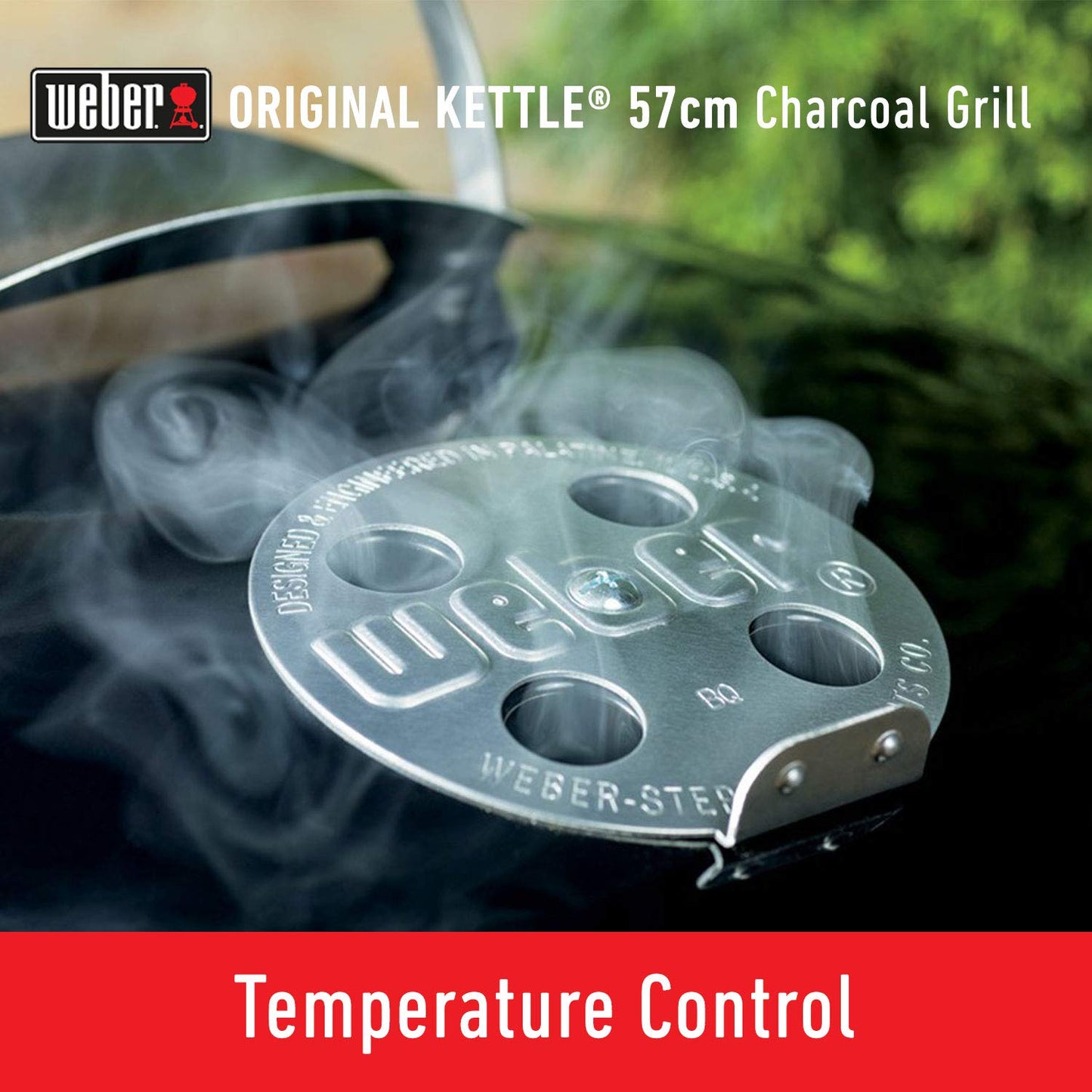 Weber Original Kettle 57cm Charcoal Grill with Thermometer – The Iconic Backyard BBQ Master