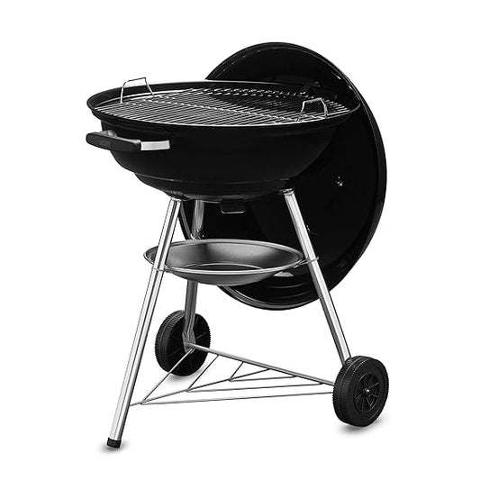 Weber Compact 57cm Charcoal Grill with Precision Thermometer – Portable Power for Perfect Grilling