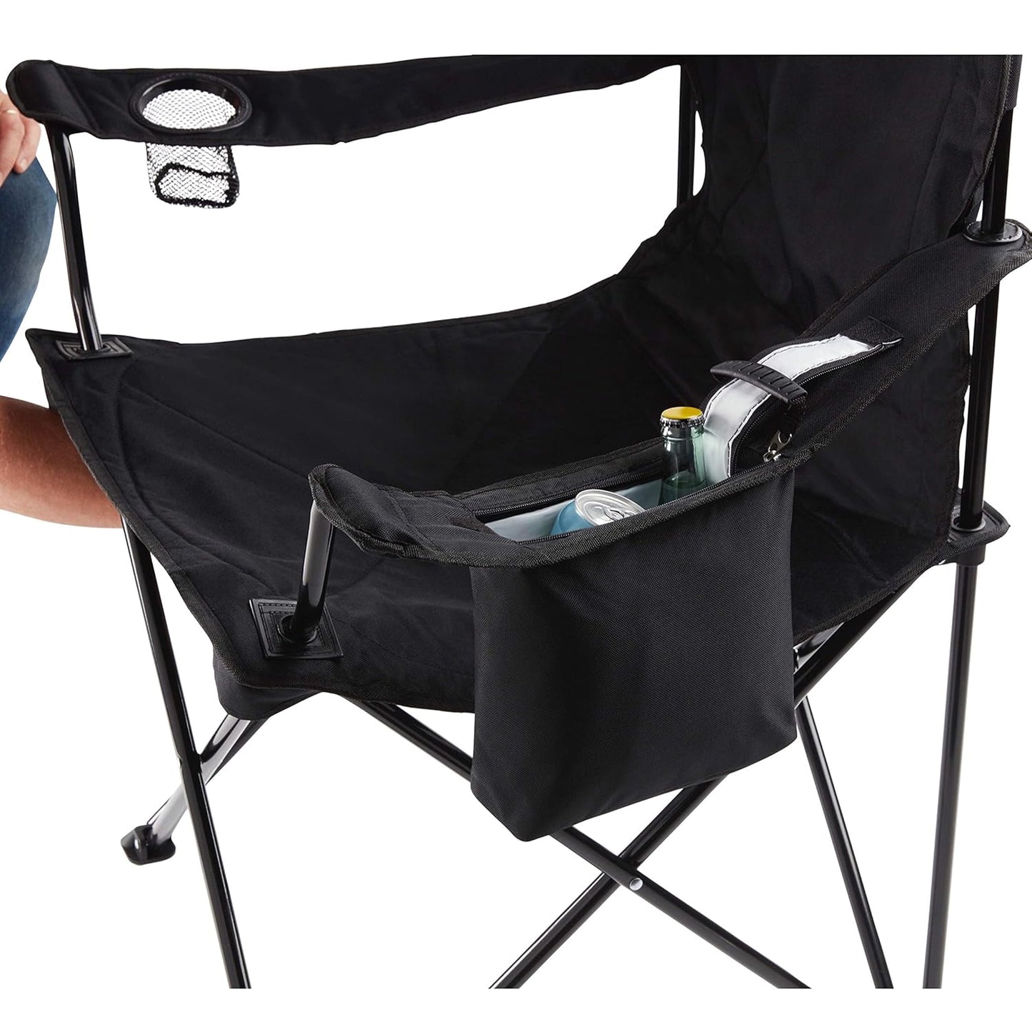 Coleman Quad Chair with Cooler Black