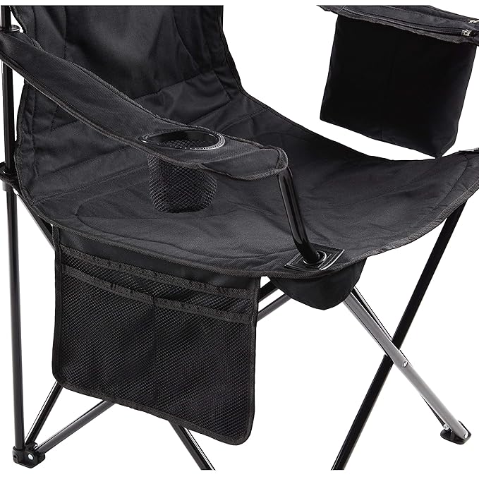 Coleman Quad Chair with Cooler Black