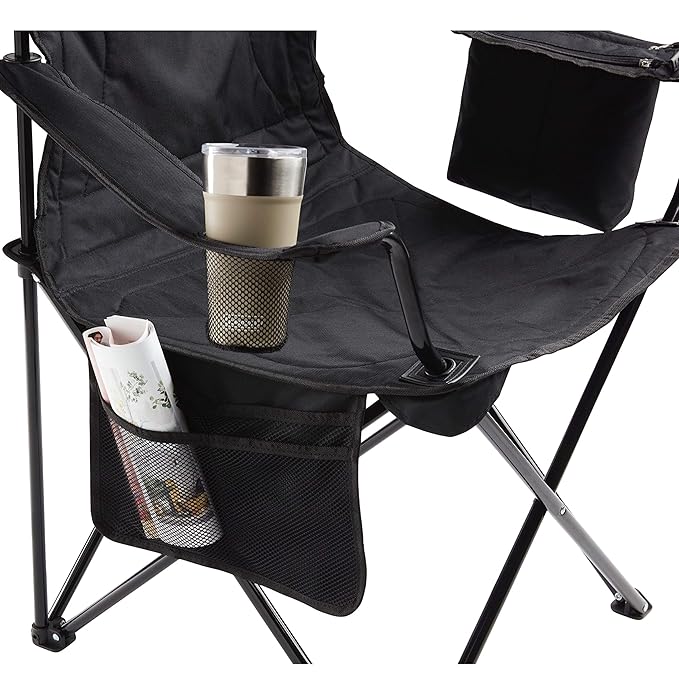 Coleman Quad Chair with Cooler Black