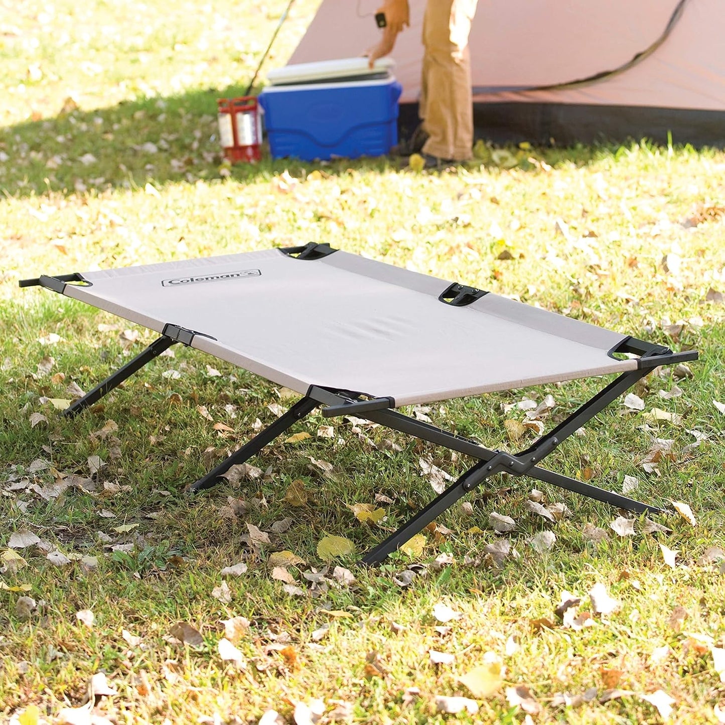 Coleman Trailhead II Cot – Sturdy Folding Camping Bed with Strong Steel Frame & Carry Bag | Portable Outdoor Cot for Hiking, Trekking & Travel
