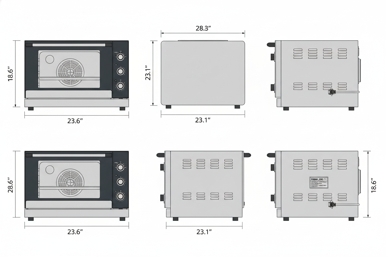 Unox XF023 LINEMICRO Anna Commercial Convection Oven - Professional Electric Bakery Oven for Restaurant & Commercial Kitchen