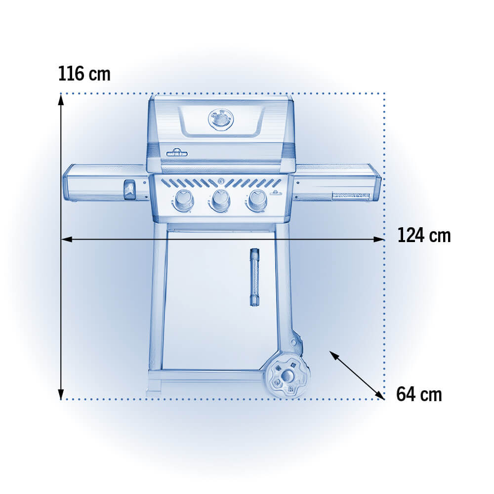 Napoleon F365SIBPGT-RC Freestyle 365 LPG Grill with Infrared Side Burner