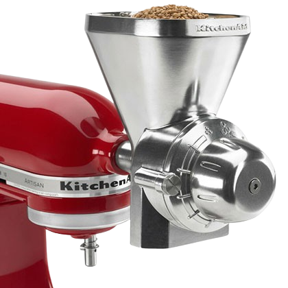 KitchenAid All-Metal Grain Mill Attachment – Heavy Duty Grinder for Wheat, Rice, Oats & More | Fits All KitchenAid Stand Mixers