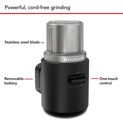 KitchenAid Go® Cordless Blade Coffee & Spice Grinder | Battery-Powered for Fresh Grind Anywhere | Compact Portable Design