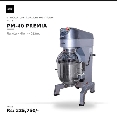 Butler PM40 Premia Planetry Mixer with Stepless 10Speed Control 40Litres