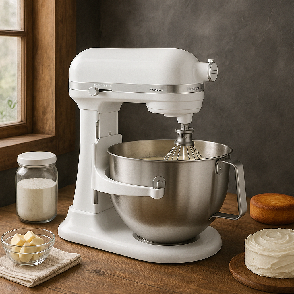 KitchenAid 6.9L Bowl-Lift Mixer: The 500W Commercial-Grade Dough & Cake Machine for Cafes, Chefs & Bakeries (White)