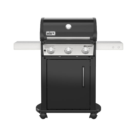 Weber Spirit E-315 LPG Gas Grill – 3-Burner Outdoor BBQ with Enclosed Cart & Porcelain Grates (Black, Uses LPG Cylinder)