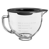 KitchenAid K5GB 4.8L Glass Mixer Bowl | See-Through | Pour Spout | Measurement Markings | Microwave & Freezer Safe | Tilt-Head Mixer Compatible