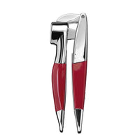 KitchenAid Garlic Press | Press Unpeeled Garlic | Stainless Steel | Integrated Cleaning Brush | Dishwasher-Safe | Daily Kitchen Use