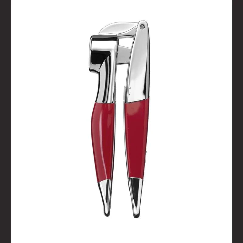 KitchenAid Garlic Press | Press Unpeeled Garlic | Stainless Steel | Integrated Cleaning Brush | Dishwasher-Safe | Daily Kitchen Use