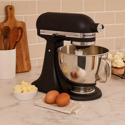 KitchenAid Artisan 4.8L Tilt-Head Stand Mixer – Onyx Black | Premium Dough, Cake & Baking Mixer for Home & Professional Kitchens