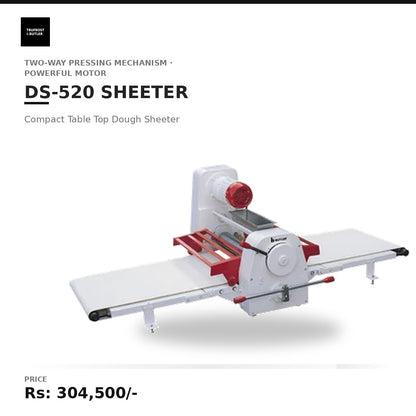 Butler DS 520 Compact Table Top Dough Sheeter