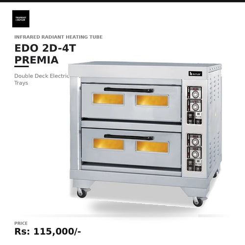 Butler EDO 2D-4T Premia Double Deck Electric Oven - 4 Trays
