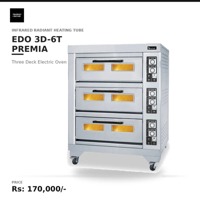 Butler EDO 3D-6T Premia Three Deck Electric Oven - 6 Trays