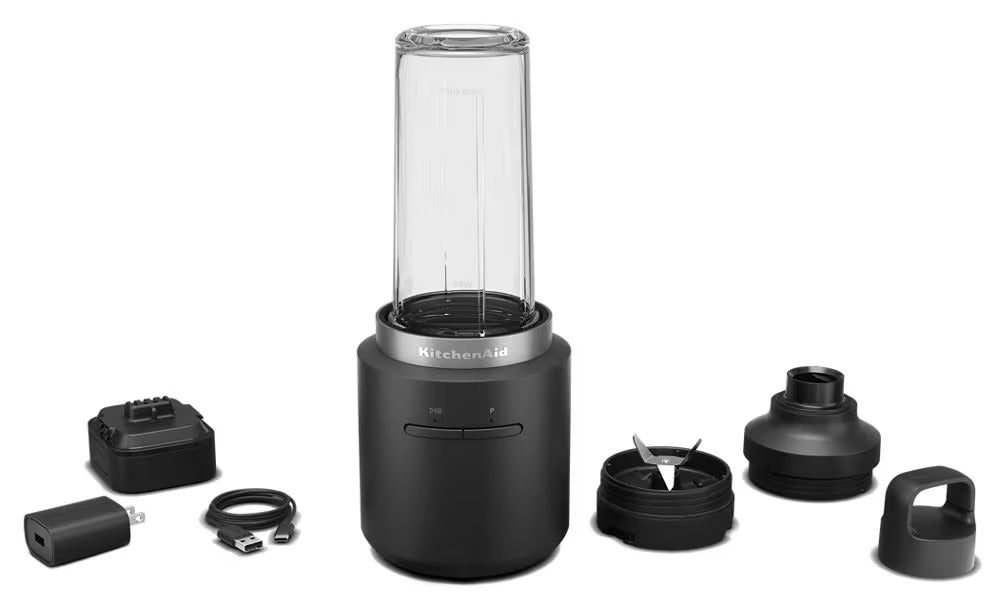 KitchenAid Go® Cordless Mini Blender with Battery | Quick-Blend Rechargeable Food & Drink Mixer | Compact Design for Small Spaces & Easy Prep
