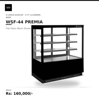 Trufrost WSF 44 Premia Flat Glass 4 Layer Warm Showcase - 4' (1200mm) wide
