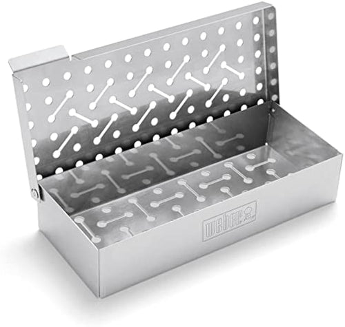 Weber Smoker Box | Stainless Steel | For Gas Grills | Add Real Wood Smoke Flavour | Works with All Wood Chips | No Tools Required