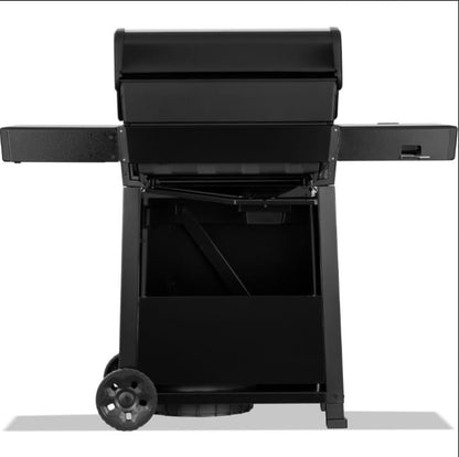 Napoleon Freestyle FP425DSIBPK Gas BBQ Grill – 4 Burner Black Barbecue with Infrared Side Burner, Cast Iron Grids & Storage Door - New Model