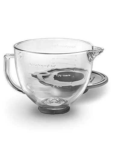 KitchenAid Hammered Glass Mixing Bowl | Textured Artisan Design | See-Through | Tilt-Head Stand Mixer Compatible | Premium Replacement Bowl