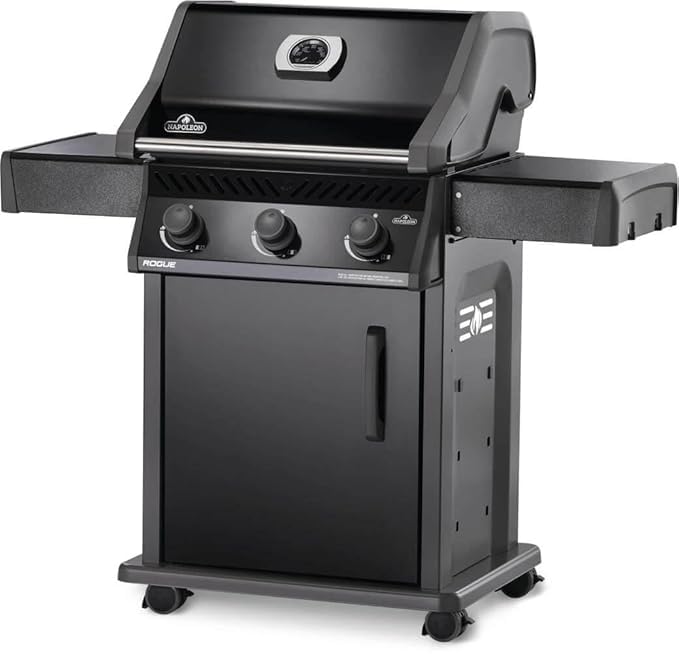 Napoleon Rouge 425 LPG Gas Grill, Black - R425PK-1-RC With Three Burners