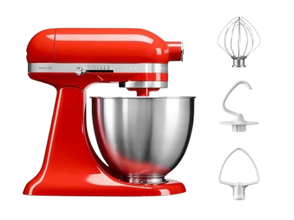 KitchenAid Mini 3.3L Tilt-Head Stand Mixer – Hot Sauce | Compact Baking & Dough Mixer for Small Kitchens & Everyday Home Use