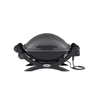 Weber Q1400 Electric Grill – Compact & Powerful Outdoor Electric BBQ with Cast Iron Grates & Temperature Control (Ideal for Apartments & Balconies)