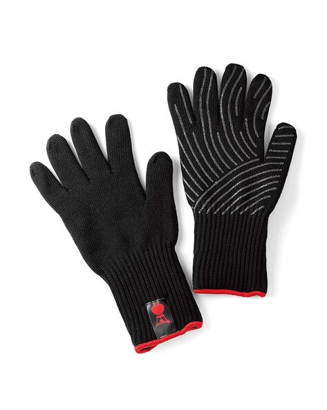 Weber Premium Gloves | Heat-Resistant | Silicone Non-Slip Palm | Forearm Protection | For Charcoal & Gas Grills | Machine Washable