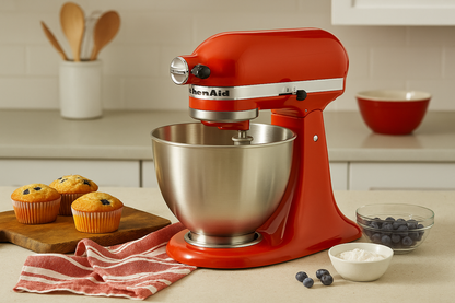 KitchenAid Mini 3.3L Tilt-Head Stand Mixer – Hot Sauce | Compact Baking & Dough Mixer for Small Kitchens & Everyday Home Use