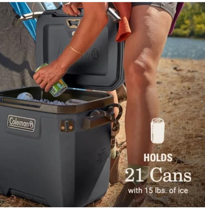 Coleman 28QT Convoy Ice Box, Large Cooler Box with TempLock™ FX, PU Full Foam Insulation, Holds Ice for Days, Portable Chiller IceBox, Perfect for Day Trips, Travelling, Camping & picnics