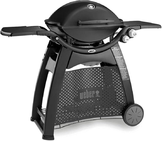 Weber Q3200 Gas Grill – High-Performance 2-Burner LPG BBQ with Side Tables, Built-In Thermometer & Electric Ignition (Black)