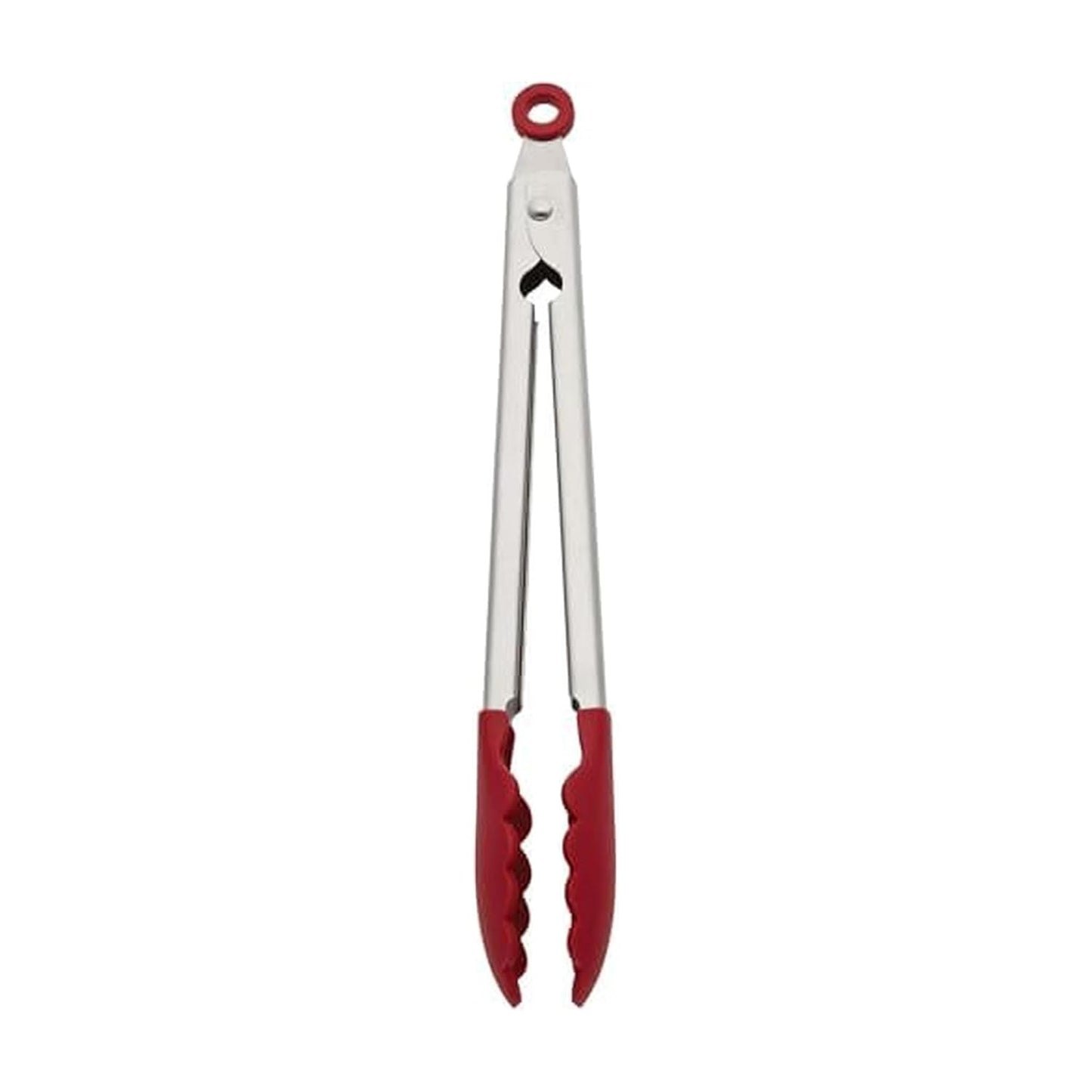 KitchenAid Gourmet Food Tongs | Silicone Head | Heat-Resistant | Locking Mechanism | Non-Stick Safe | Dishwasher-Safe | Empire Red