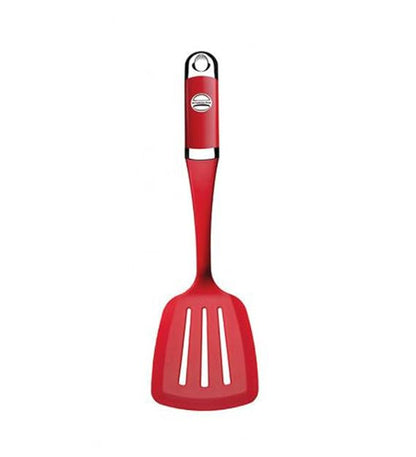 KitchenAid Silicone Slotted Turner | Drains Oil as You Lift | Heat-Resistant to 290°C | Non-Stick Safe | Dishwasher-Safe | Empire Red