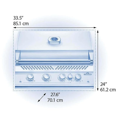 Napoleon Built-In 700 Series 32" LPG Gas Grill with Infrared Rear Burner, 4 Main Burners (BIG32RBPSS-1-RC)