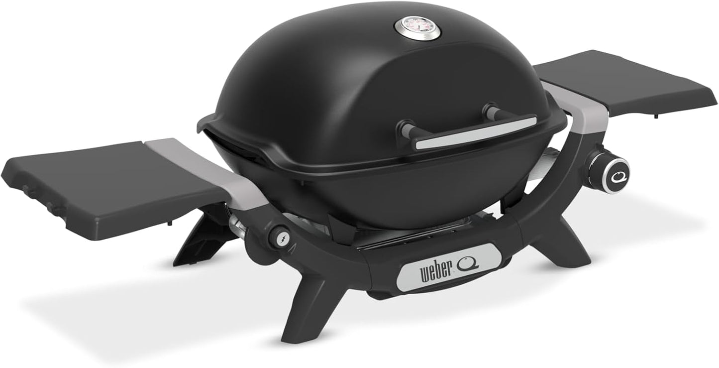 Weber Q 1200 Portable Gas Grill (Model 1501205) – Compact LPG BBQ Grill with Porcelain-Enameled Cast Iron Grates