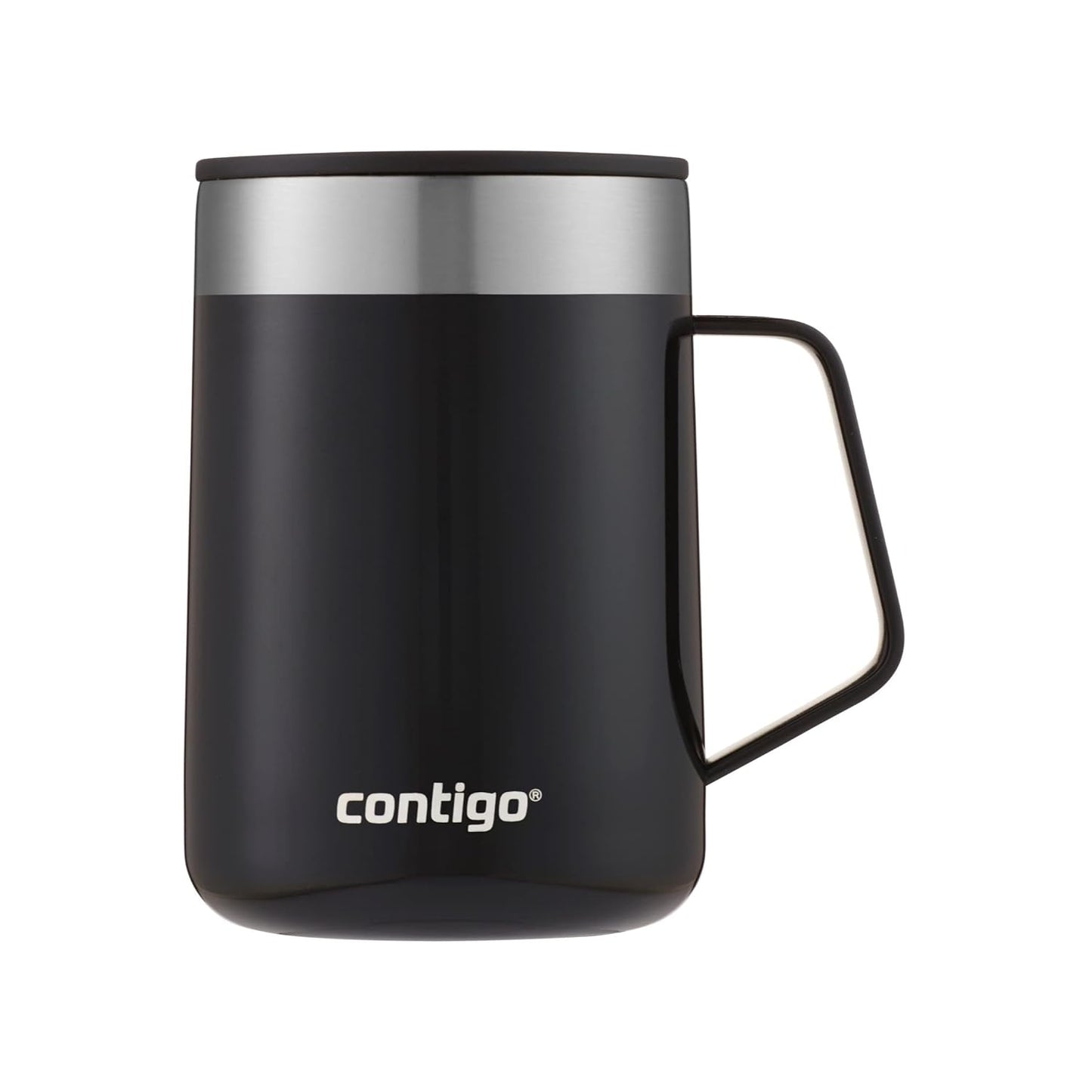 Contigo Streeterville Desk Mug, 420 ML – Insulated Stainless Steel Mug Keeps Coffee & Tea Hot up to 5 Hours (Licorice)