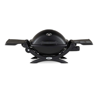 Weber Q1200 Gas Grill – Portable & Powerful 1-Burner LPG BBQ with Thermometer, Foldable Side Tables & Cast Iron Grates