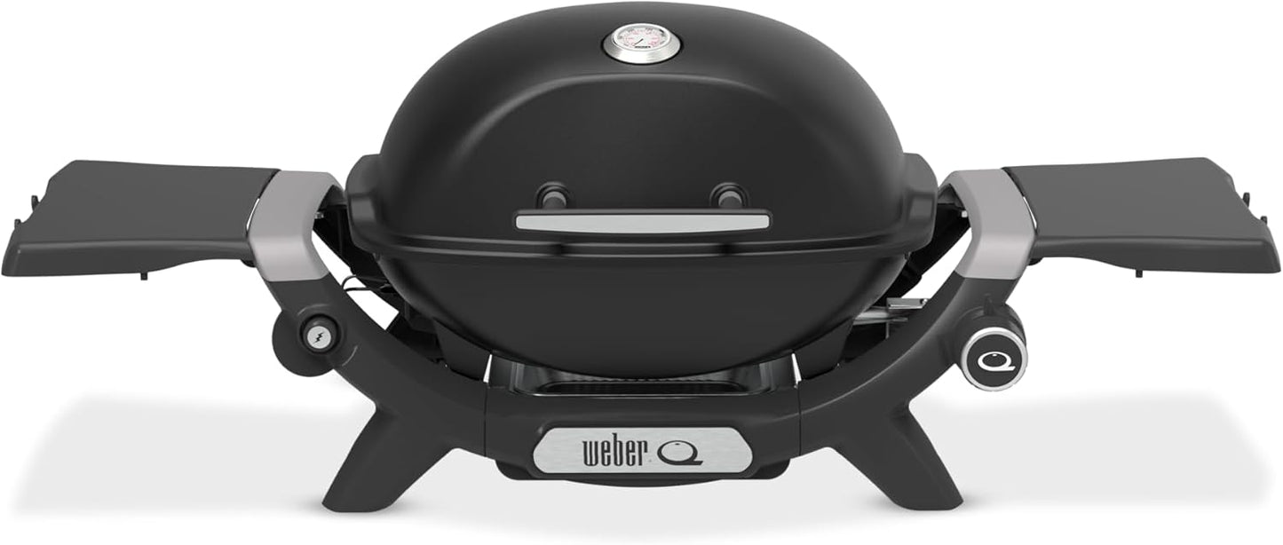 Weber Q 1200 Portable Gas Grill (Model 1501205) – Compact LPG BBQ Grill with Porcelain-Enameled Cast Iron Grates