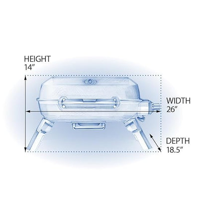 Napoleon TQ240-BK-CE Travel 240 Portable LPG Gas Grill